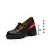 Thick sole heightening black round head Mary Jane women's shoes new thick heel retro single shoes versatile small leather shoes