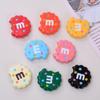 Handmade Colorful M Cookie Toy Ornaments: Creative DIY Kit with Cream Glue & Resin Accessories