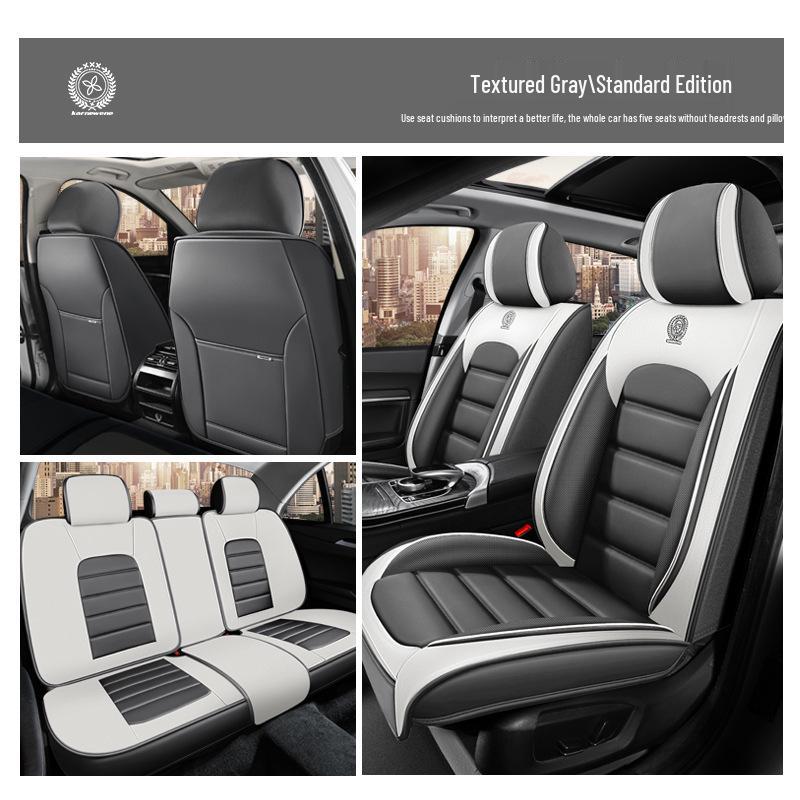 All-Season Nappa Leather Car Seat Cover - Universal Fit