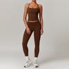 Womens Quick Dry Stretchy Yoga Set Workout Running Sport Outfit