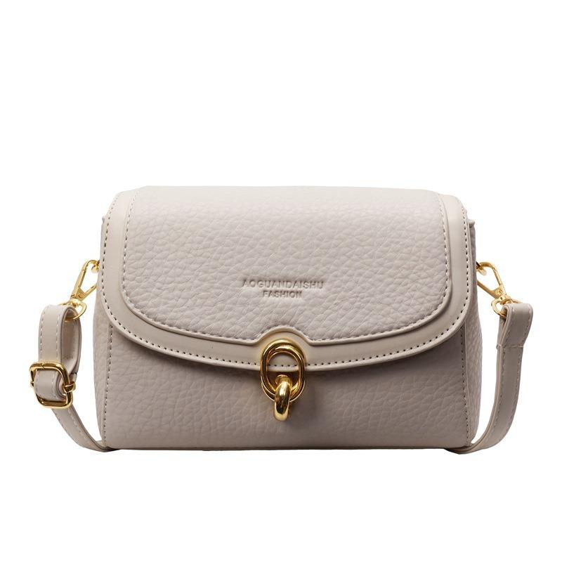 Niche design bag women's summer new simple fashion soft leather high sense retro shoulder small square bag