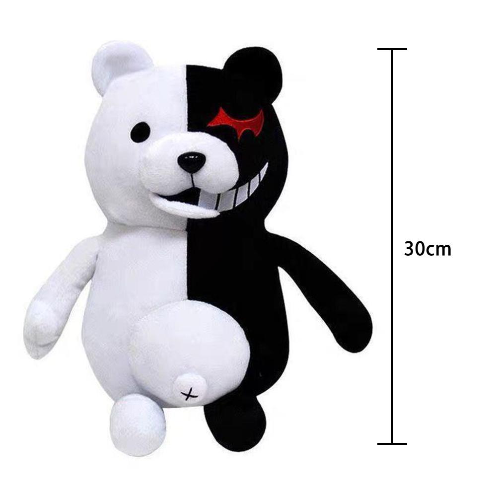 

Anime Monokuma Black White Bear Plush Toy Cute bear Pillow Soft Stuffed Animal Dolls cotton Toys Birthday Gift for Children 30CM