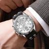 Business Watch Men'S Large Dial Non-Mechanical Strap Calendar Quartz Watch Silicone Watch