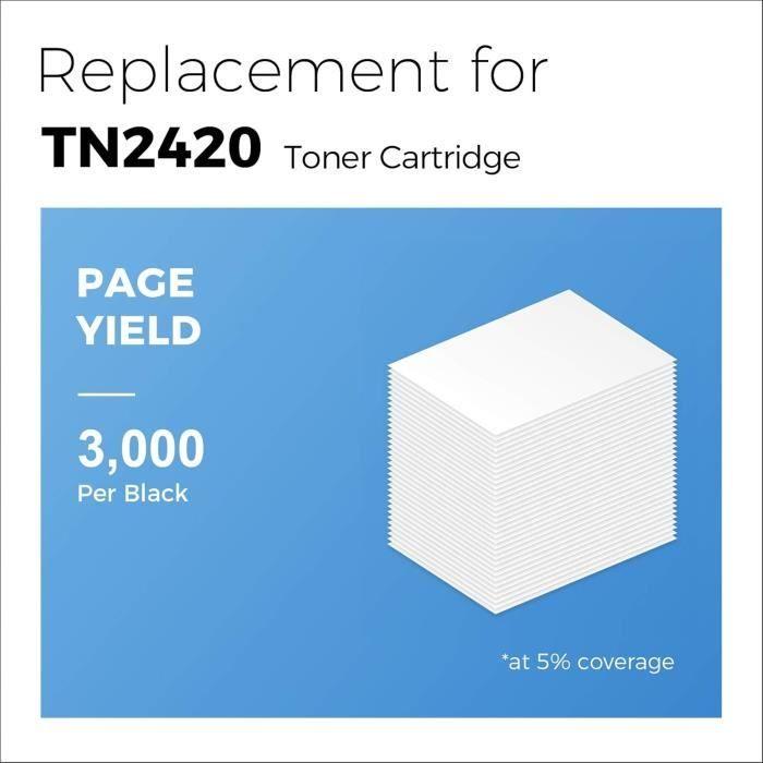 Cartouche de Toner - GENERIC - TN2420 - Compatible Brother - 3000 pages - Pack de 4