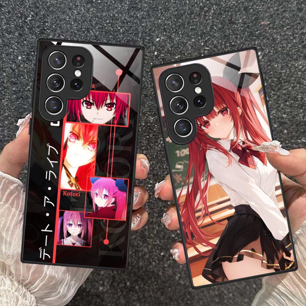 Date a Live Kotori Itsuka Glas Handyhülle für Samsung Galaxy S26 S25 S24 S23 S22 S21 S20 Note20 Plus FE Ultra Cover