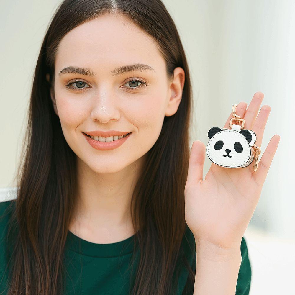 Cute Bag Pendant Leather Coin Purse Keychain Charm Panda Keychain Purse  Fashion Accessories