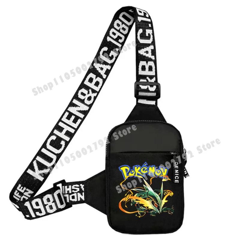 Pikachu Pokemons Shoulder Bags Charizard Anime Figures Chest Pack Cartoon Fashion Large Capacity Small Crossbody Bag Kids Gift