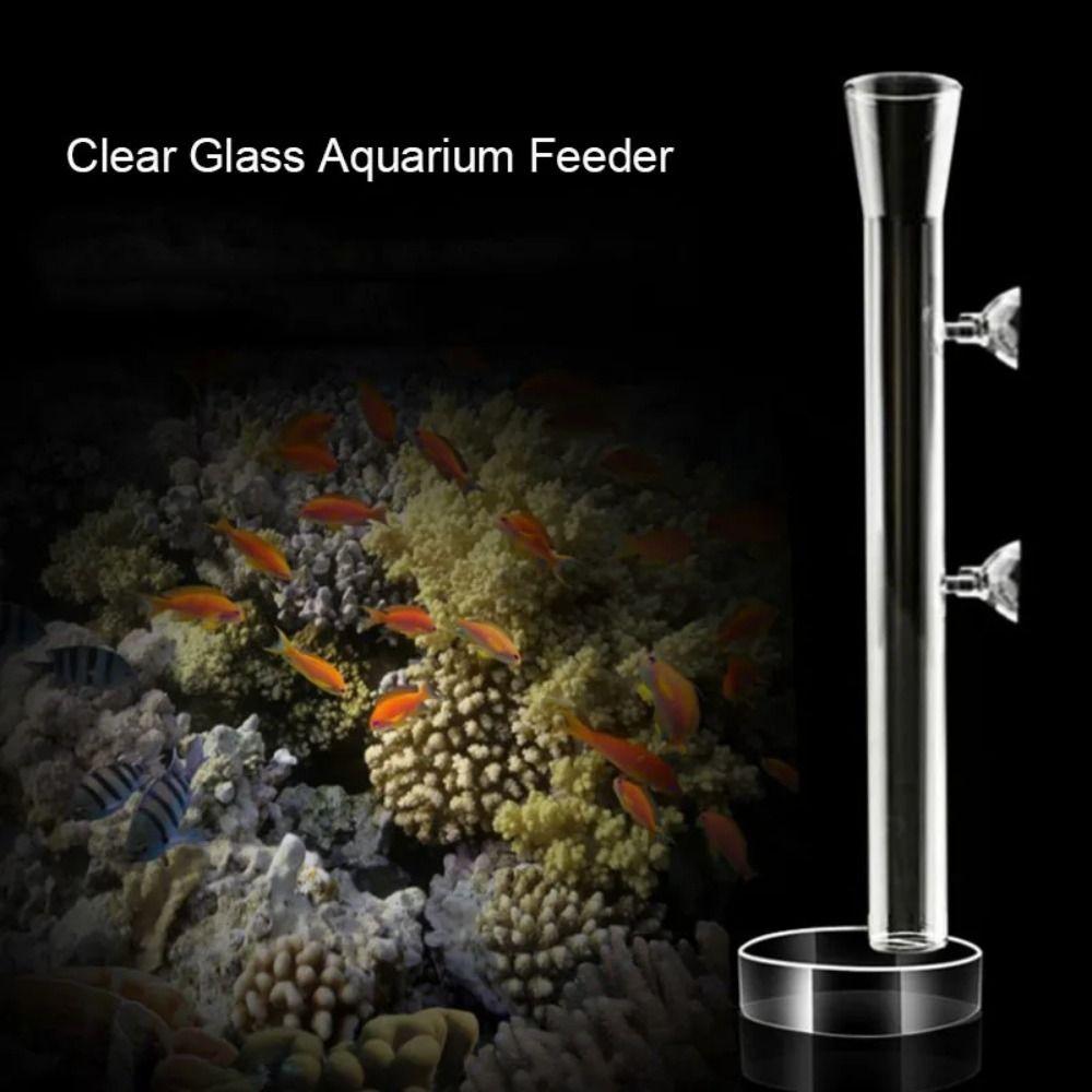 With Suction Cup Aquarium Fish Tank Feeder Set Transparent Shrimp Feeding Tube New Feeder Bowl