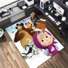 Russian animation Masha and the Bear Fairy Tale Cartoon Carpet Soft Home Living Room Bedroom Door Mat Outdoor Picnic Ground Mat rug T1