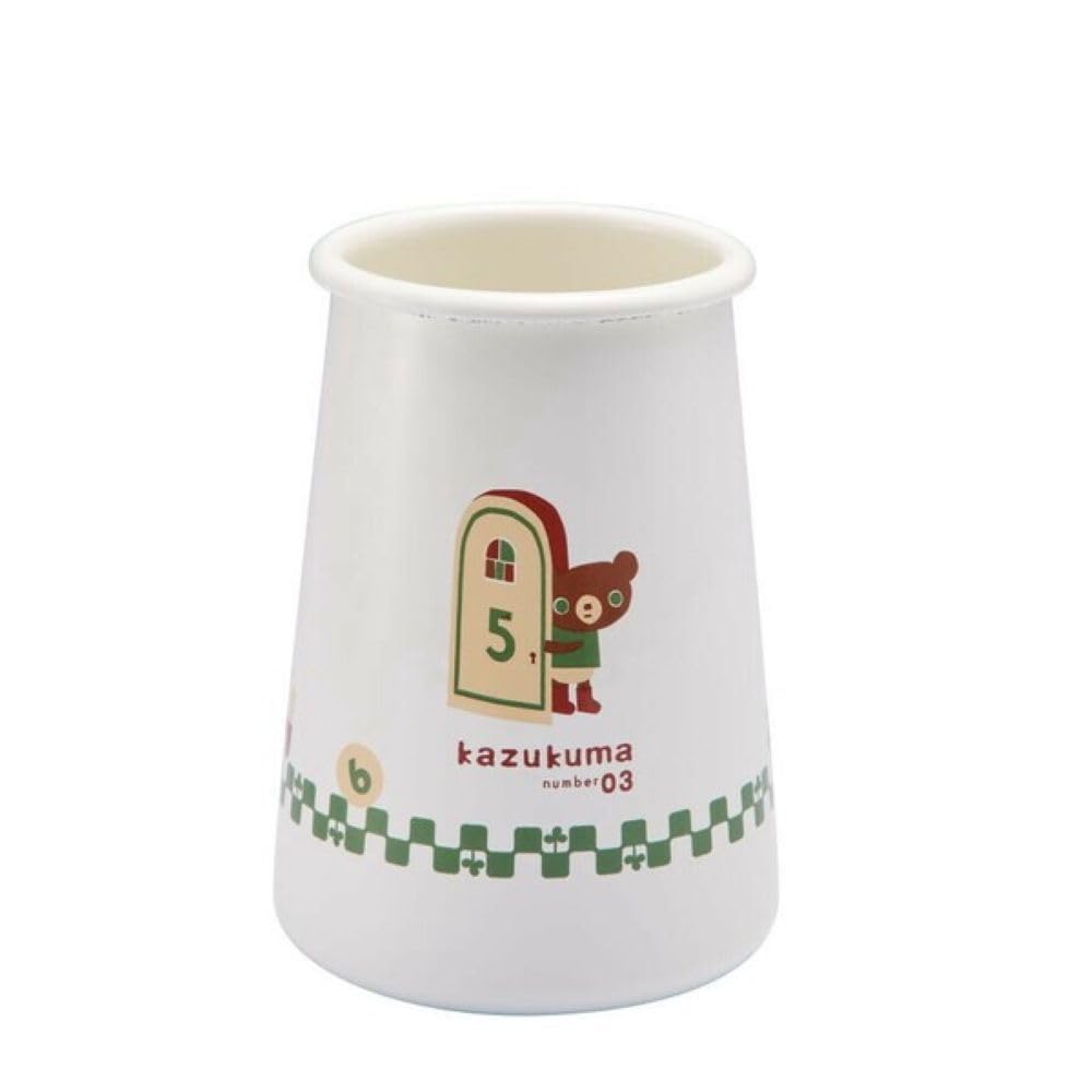 Toyo Horo Kazukuma Enamel Tool Stand, White, Size: Approx. W11 D11 H15.7 KAZ-2410