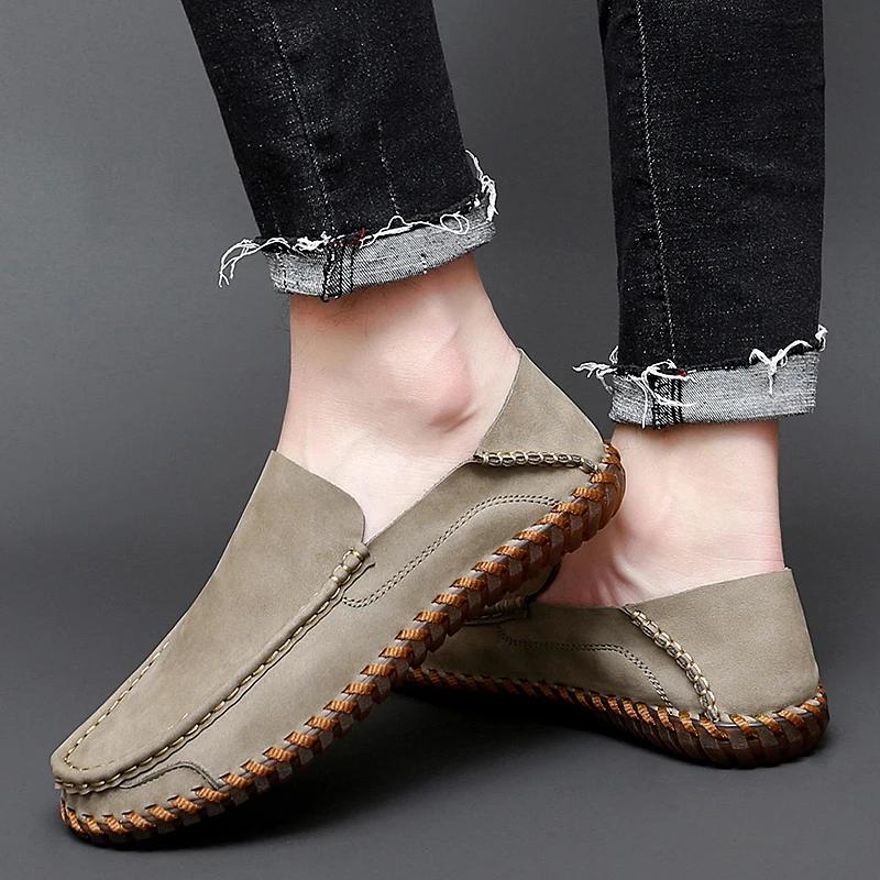 Fashion Mens Shoes Leather Male Men's Men Shoes for Men Luxury Designer Loafers Flats Men Leather Man Shoes