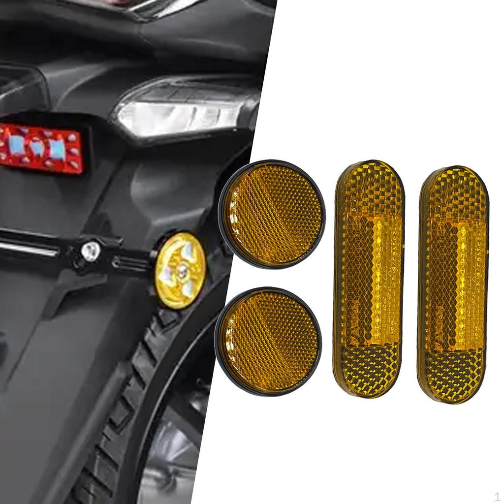 4 Pieces Reflector Light Reflective Strip Replacement Part for Trailer Bike Car