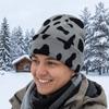 Keep Warm Pullover Hat Ear Protection Winter Beanie Hat Casual Cow Pattern Knitted Hat  Skiing