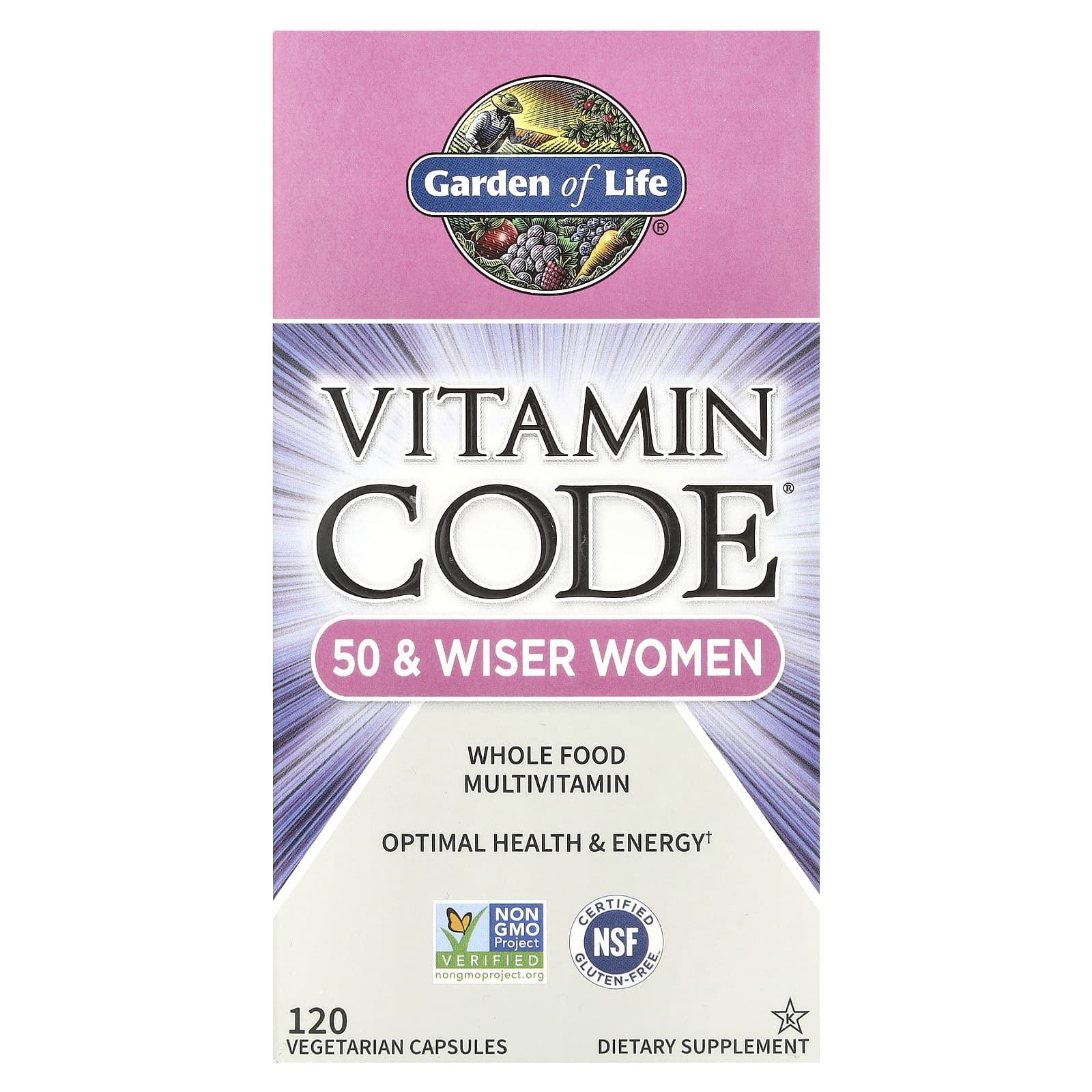 

Vitamin Code®, Women s Whole Food Multivitamin, Age 50+, 120 Veggie Caps