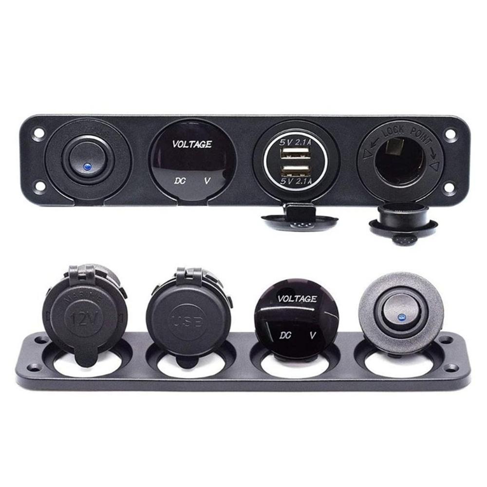 4 In 1 Car Charging Inline Four Hole Car Charging Pressure Mother Seat Switch