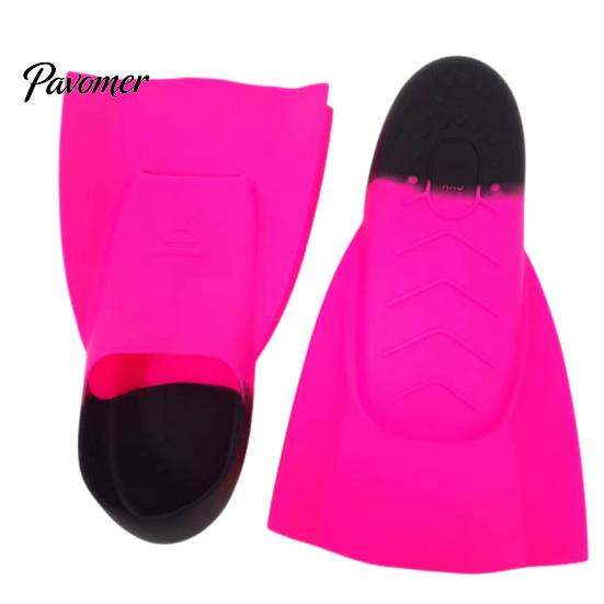 Silicone Fins 1 Pair Diving Swimming Training Professional Snorkeling Flippers Short Blade Leg Strength Building Adults Kids