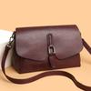 Genuine Brand Soft Pu Leather Shoulder Messenger Bag Women's Solid Color Crossbody Bag Purses and Handbags Ladies Sac A Main