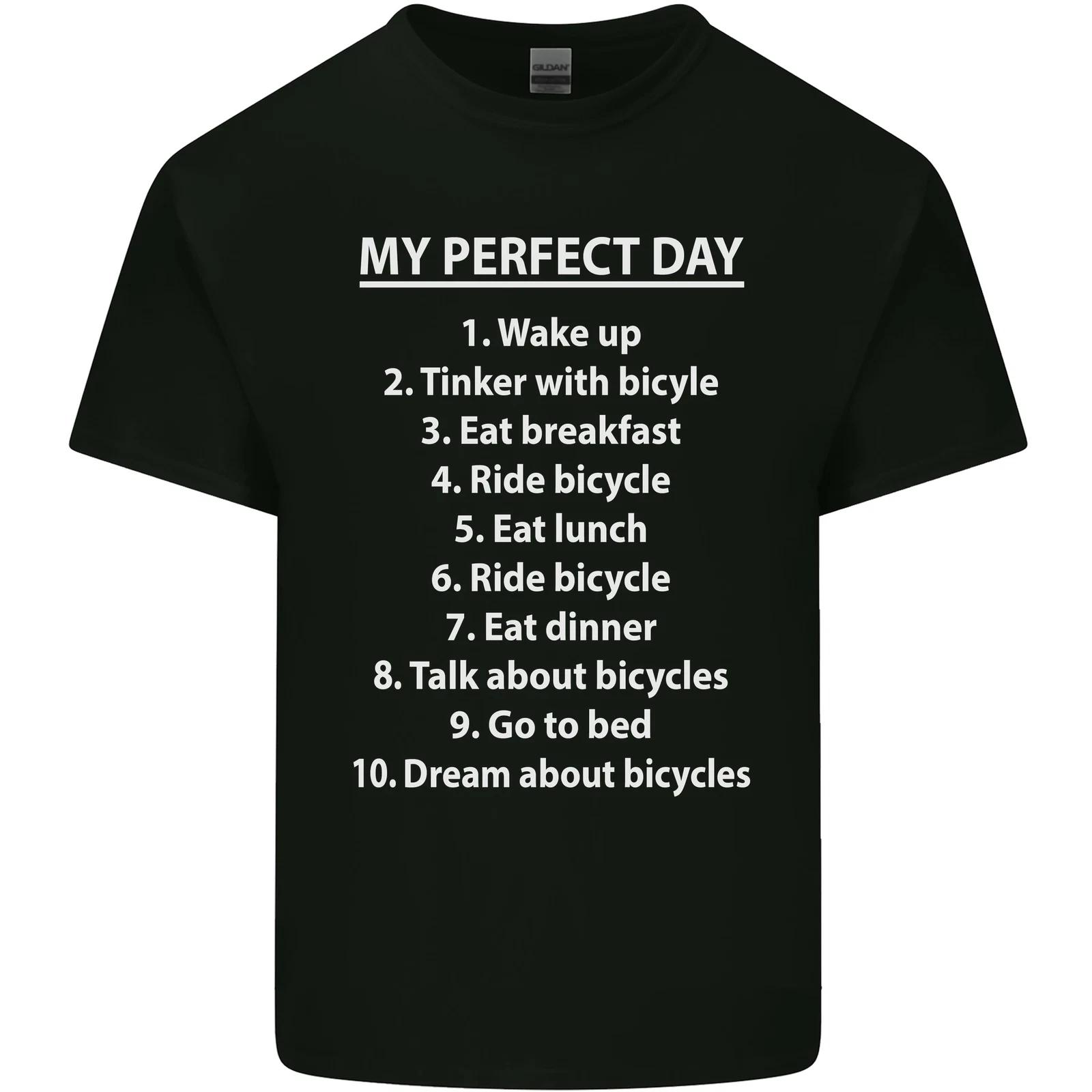 Cycling My Perfect Day Cyclist Bicycle Kids T-Shirt Childrens 4XL