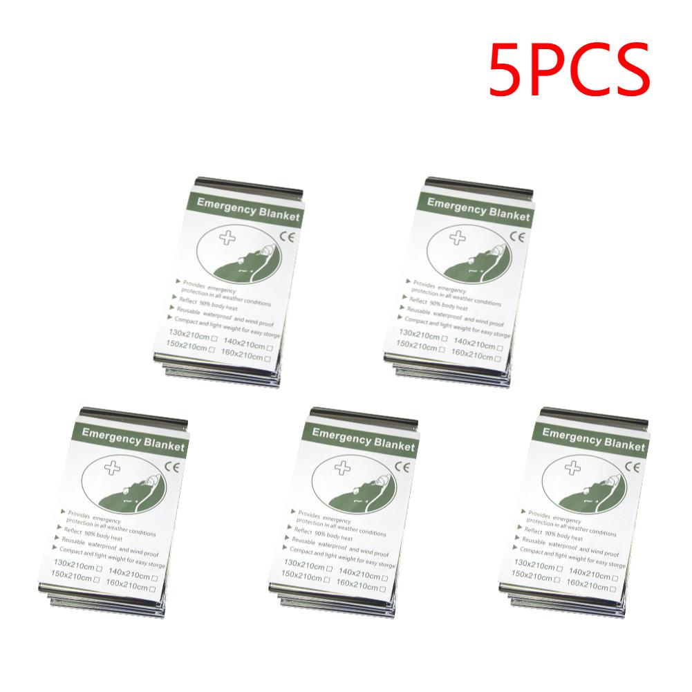 5-30PCS Emergency Blanket Outdoor Survive First Aid Rescue Kit Windproof Waterproof Foil Thermal Blanket for Camping