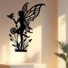 Vintage Enchanting Fairy Metal Wall Art, Weather-Resistant Indoor Outdoor Garden Decor, Magical Gift for Women