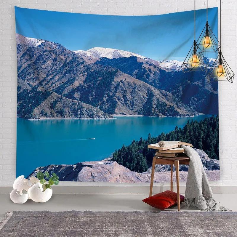 Natural Scenery Waterfall Pattern Tapestry Home Wall Decoration Tapestry Bedroom Living Room Tapestry