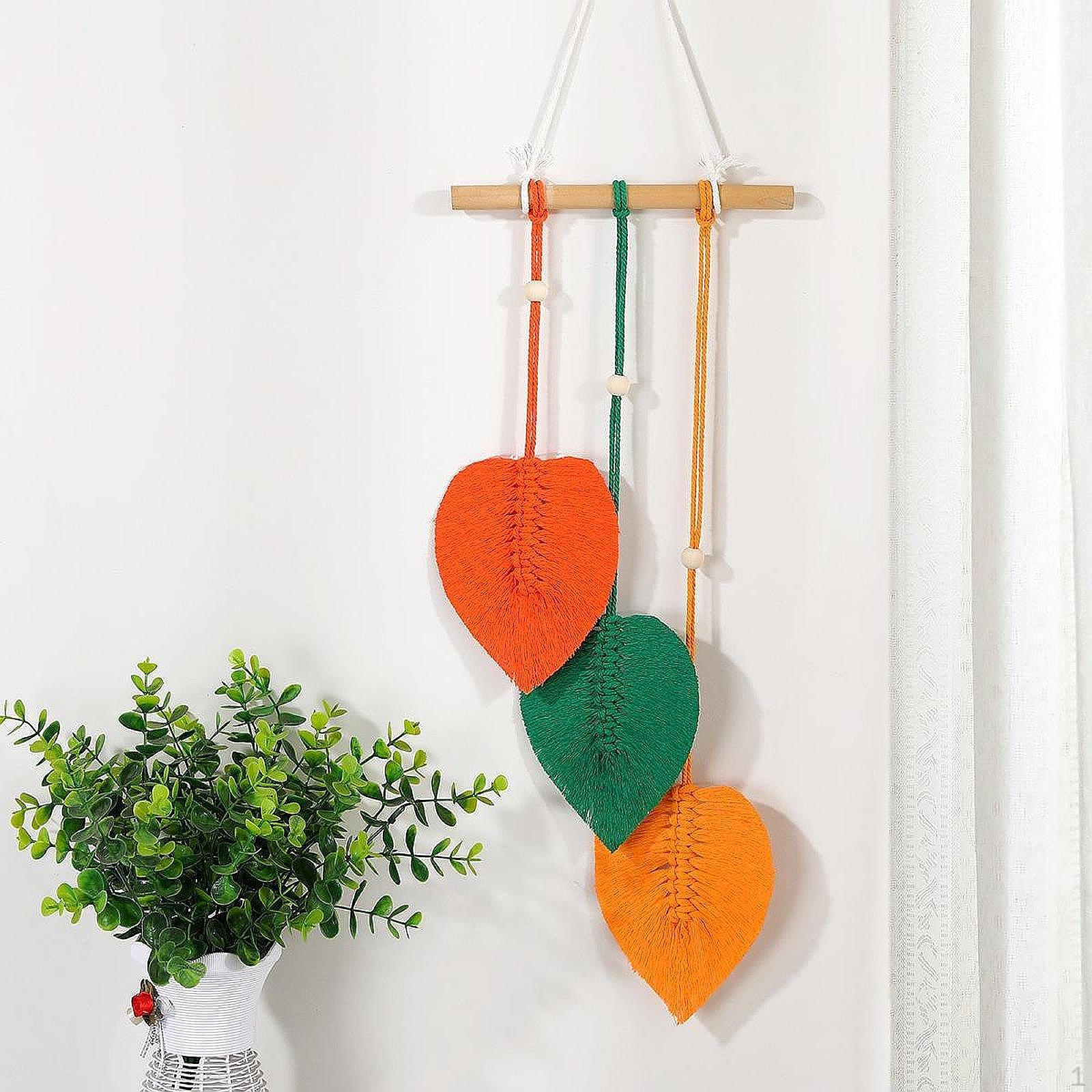 

Макраме настенный орнамент в стиле бохо шикарное художественное украшение тканый гобелен для общежития фермерский дом Style D