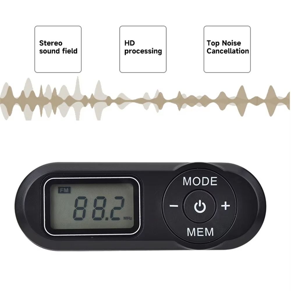 Mini Digital Display FM Receiver LCD Display Retro FM Player Sports Radios Receiver Jogging