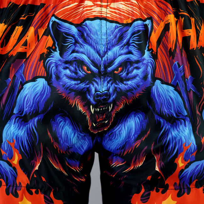 Best Seller TUFF Muay Thai Boxing Shorts "Midnight Werewolf"