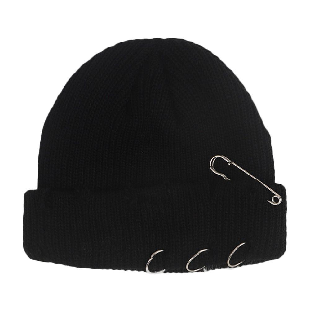 Winter Warm Knitted Cap Thick Ski Hats Fashion Slouchy Bonnet  for Men Women