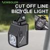 LED Bicycle Hanging Light Remote Control Super Bright Bike Headlight USB Type-C Rechargeable Cycling Flashlight for Night Riding