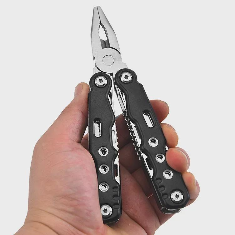 Stainless Steel Multi-Function Folding Pliers with Knife - Outdoor Portable Self-Defense Tool
