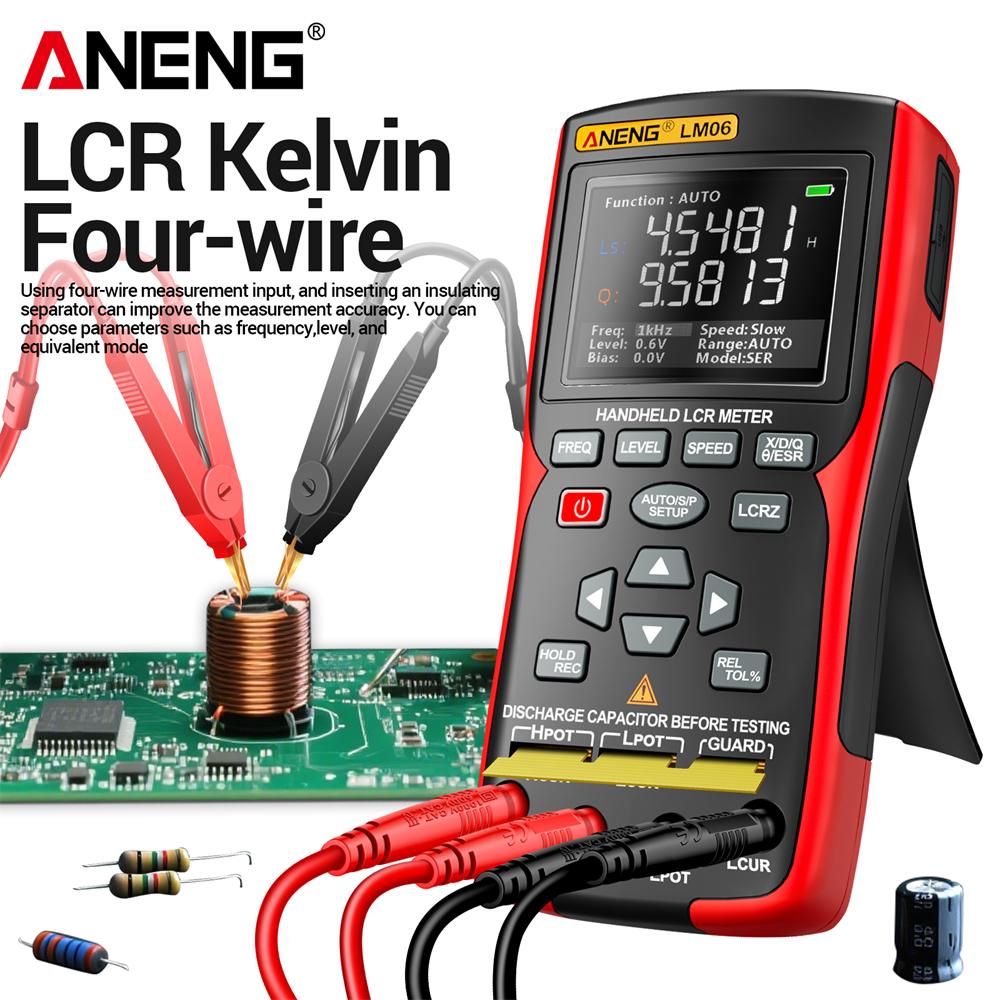 2026 ANENG LM06 Digital LCR Meter Smart Tweezer High Precision ESR Resistance Capacitance Inductance Tester for Electronic Repair With Digital Display