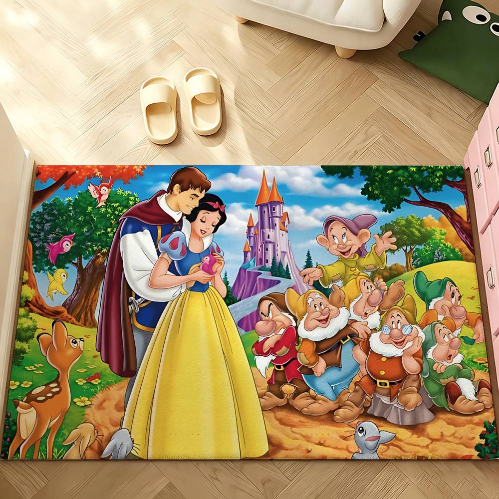 Cute S-snow W-White Carpet Bathroom Anti-slip Mat Door Mat Home Decoration Mat Entrance Door Mat Scratch-resistant Door Mat
