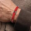 PIG & HEN Vicious Big Bracelet XXX - Red X Silver