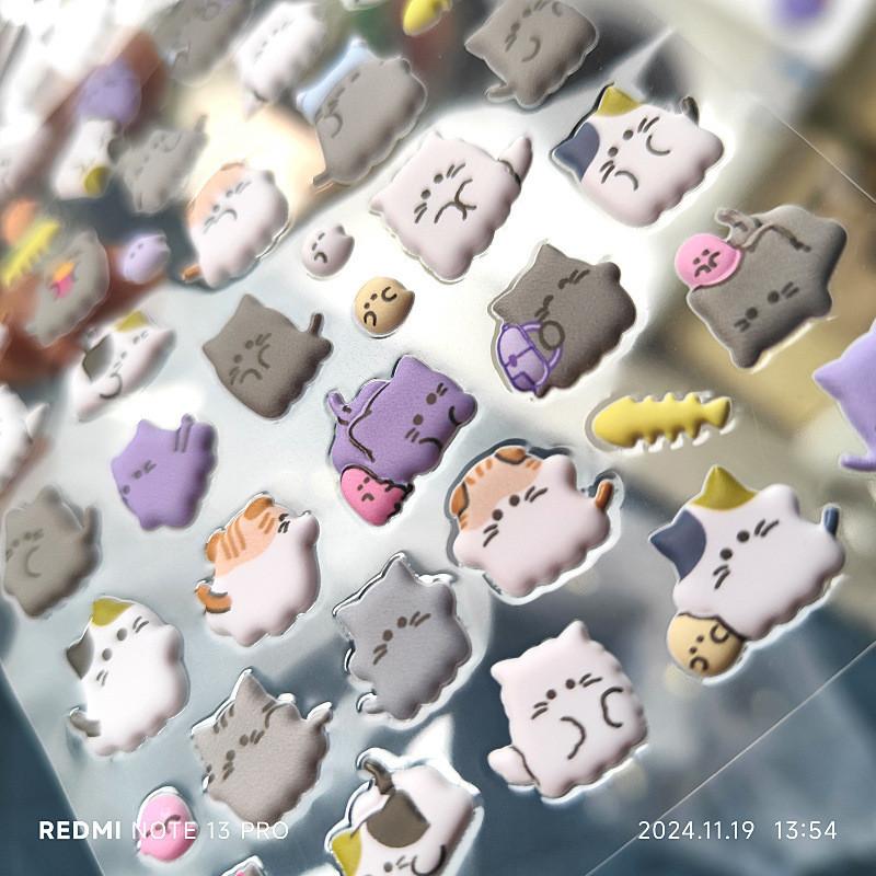 4 Pcs Cute Adorable Animal EVA Bubble Stickers - Multiple Styles of Lovely Cartoon Decor BulingBulingStickers Store