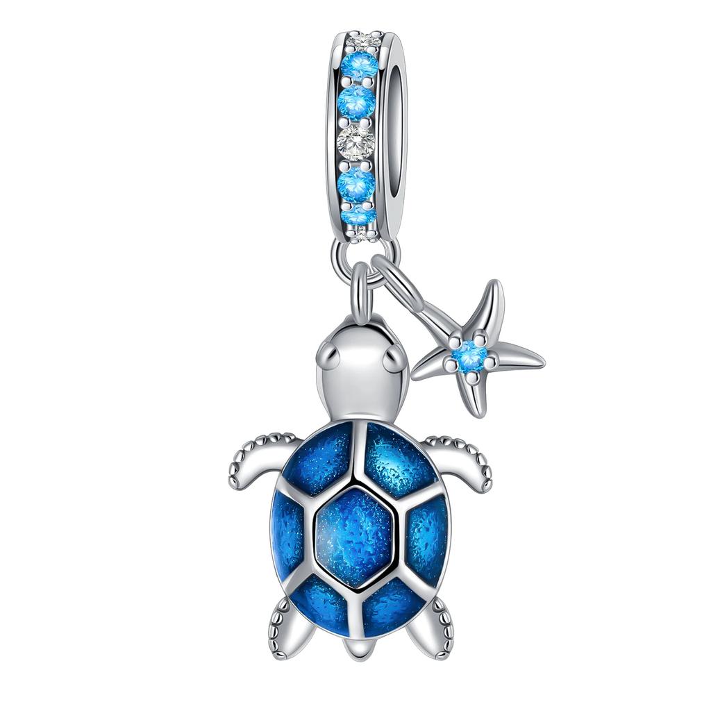 New Copper Blue Astronaut Planet Ocean Dolphin Charm Bead Fit Bracelet Women Jewelry Diy Gift