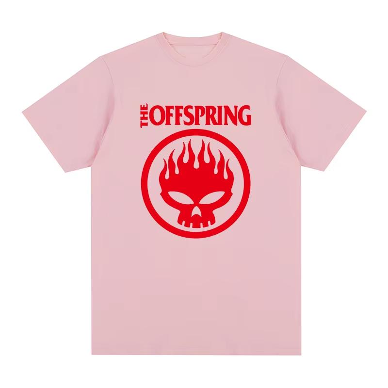 Men's & Women's New T‑Shirt with The Offspring Flame Skull Punk Band Graphic Print Women And Men T-shirt