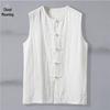 Men's Retro Style Loose Cotton & Linen Sleeveless Vest