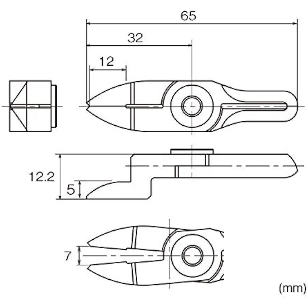 VESSEL (VESSEL) NY10RAH Sliding Air Nipper Horizontal Blade/GT-NY10 Resin Crank Blade (Reverse Bl...