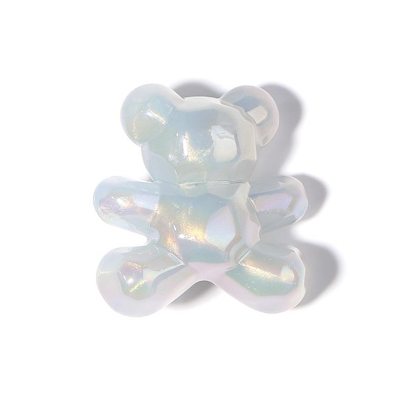 10Pcs Candy Color Bear Acrylic Beads Faceted Cute Gummy Bear Loose Beads for Jewelry Making DIY Gifts Necklace Bracelet Supplies