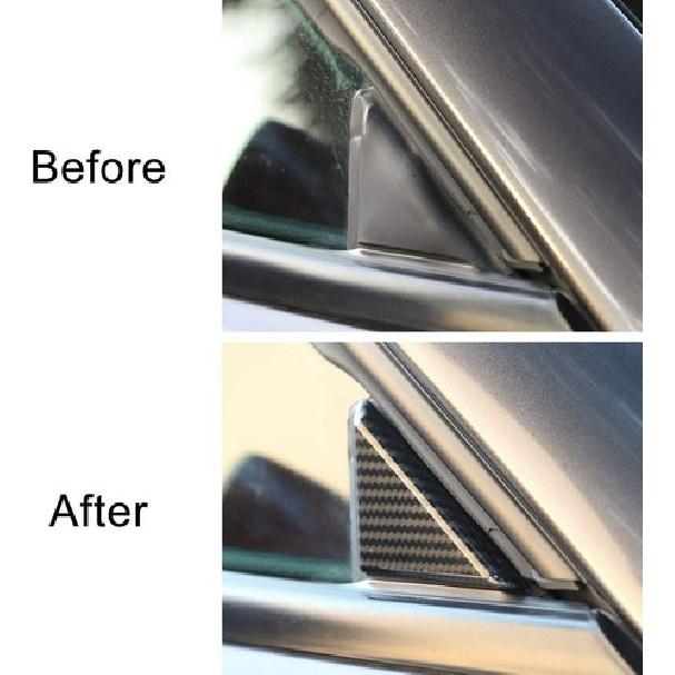 Exterior Triangle Window Panel Decorative Cover Trim for Dodge Challenger 2009+