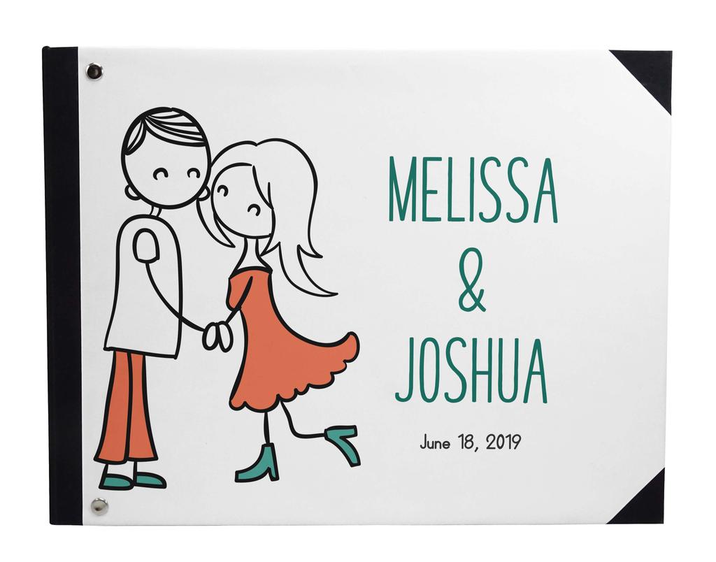 Darling Souvenir Blue Floral & Geometric Hardbound Cover Printed Anniversary Wedding Guestbook Scrap Book-7 X 9