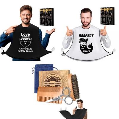 Shaving Grooming Set Shaving Kit Combined Purchase Beard Brush Comb Bib Scissors Beard Apron - Respect Beard Apron - Love Is Beard Stuffer, 1 Piece
