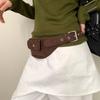 Riñonera de Cinturón de PU Bolsos de Cintura Anchos Moda Bolso de Cinturón para Mujer Exterior