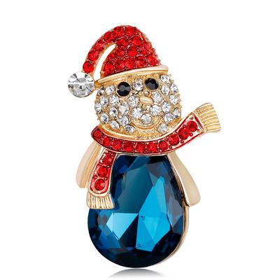 Weihnachts Schneemann Mehrfarbig Brosche Vintage Brosche Anstecknadeln Damenmode Strass Anstecknadeln und Broschen für Frauen Accessoires