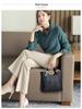2024 Soft Leather Fashion Handbag for Middle-aged Women: Large Capacity, Versatile Single Shoulder or Crossbody Bag
