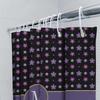 Purple Flower Shower Curtain With A Custom Letter Monogram For Home Bathroom Decor Black And Purple Floral Pattern