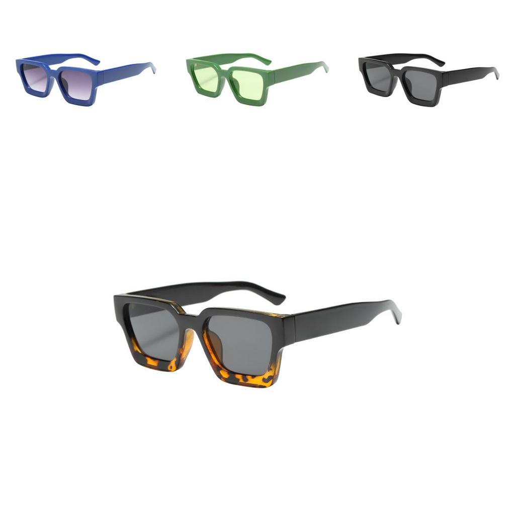 Mens Retro Square Frame Sunglasses With Uv400 Protection For Outdoor Activities And Driving