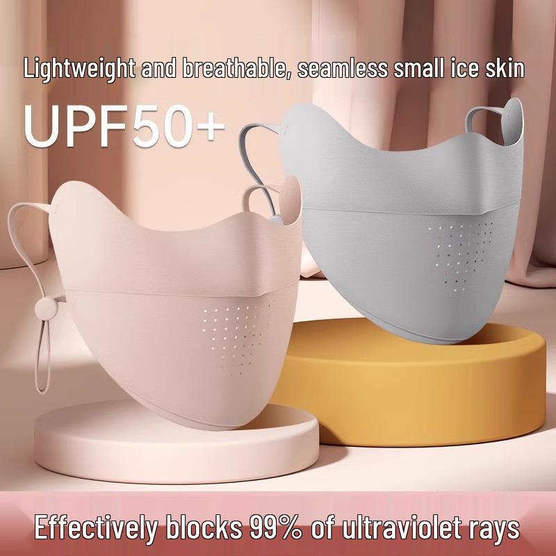 Women's Anti-UV Ice Silk Sunshade Full Face Mask