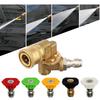 5 Nozzles High Pressure Washer Accessory Kit with Quick Connect Coupler for Cleaning up to 4500 PSI Metal Build